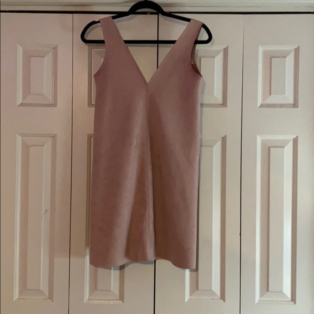 Pink Suede Dress
